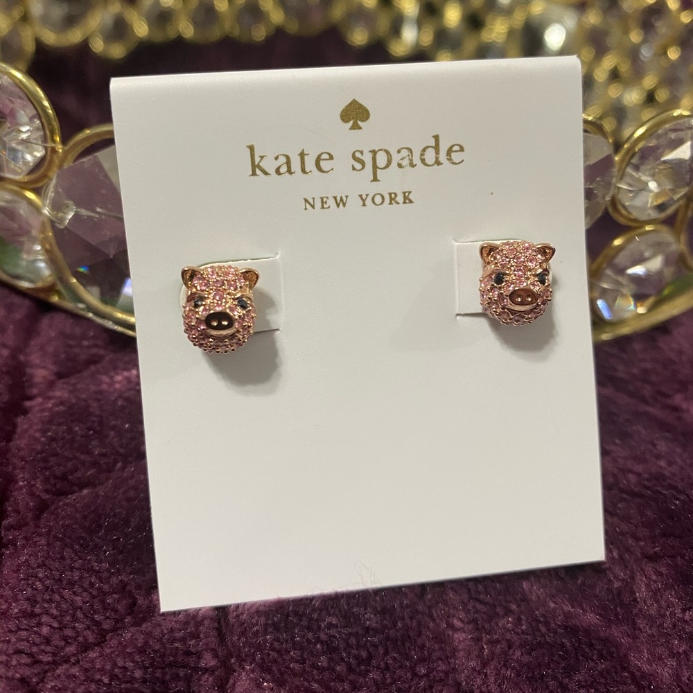 Kate Spade Imagination Pave pig earrings